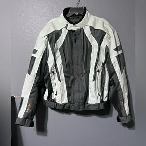 Olympia Cordura Mesh Men’s Moto Sports Jacket Sz 2XL Gray/White with Reflectors